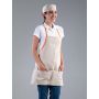 Short apron with harness Made in Italy. Lace around the neck and waist in contrast. Color Italian