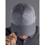 Mesh Cotton Cap. Unisex promo hat. Black Spider