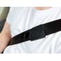 Seat belt cutter, attachable to the belt itself, in ABS