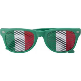 Occhiali da sole in plexiglass, protezione UV 400, bandiera Italia
