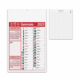Calendario 2023 "Notes" 29 x 47 cm da muro. Olandese