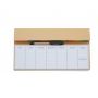 Multifunction ECO planning. Block striped, with post-it and pen.