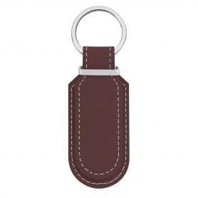 Keychain in Eco-leather and metal mod. Leather effect layer