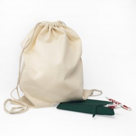 Multipurpose Bag/Backpack 40x50cm 100% Cotton Natural Black Spider
