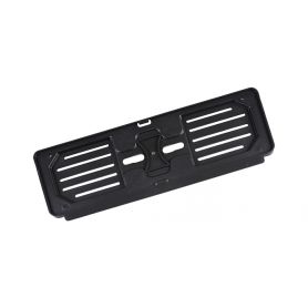 Promo Stock 100 Car front license plate holder in high strength polypropylene. Customizable with your logo