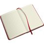 Notebook/Notes in PU 21 x 14 cm with elastic and striped interior. Customizable with your logo!