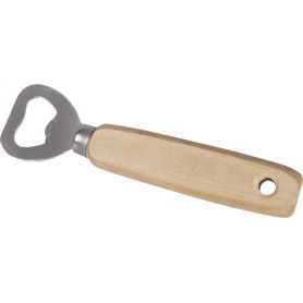 Classic bottle opener, in wood and stainless steel 420