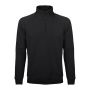 Français sweat-shirt Terry demi-zippé. Français veste éponge 1/2 zip. Araignée noire