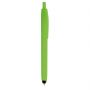 Ballpoint pen with touch screen rubber. Refil Black. Funny Fluo
