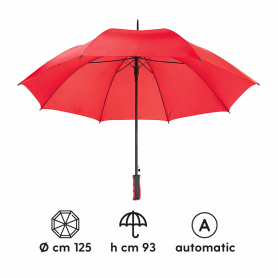 Maxi Automatic Umbrella is 125 x 93 cm "Roof". Customizable with your logo!