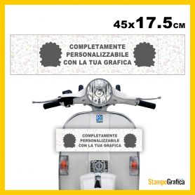 Fascia Vespa Club 45 x 17,5 cm. Modello Standard/Rettangolare