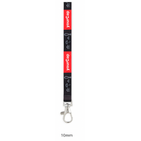 Fully customized 10mm polyester lanyard and badge holder