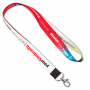 Fully customized 10mm polyester lanyard and badge holder