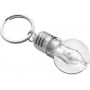 Keychain with white LED light, in PS, bulb shape.