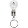 Keychain with white LED light, in PS, bulb shape.