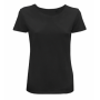T-Shirt Evolution Organic T Women's Short Sleeve Black Spider