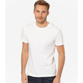 T-shirt Original T Blanc Unisexe Manches Courtes Fruit du Métier à Tisser