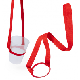 Lanyard portabicchiere Poliestere/Silicone. Frinly