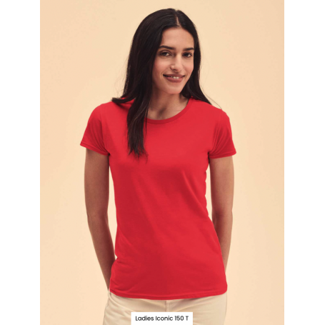 T-Shirt Ladies Iconic 150T Women's Short Sleeve Fruit Of The Loom