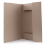 Ecological folder in recycled cardboard. 25 x 3.1 x 34 cm. Tripod and elastic closure.