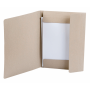 Dossier écologique en carton recyclé. 25 x 3,1 x 34 cm. Trépied et fermeture élastique.