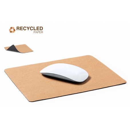 Mouse pad 22 x 18 cm in recycled paper and non-slip silicone.