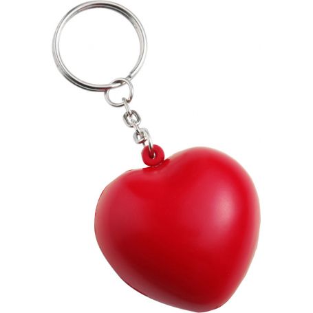 Anti-stress en forme de cœur avec porte-clés, en PU. Lilou