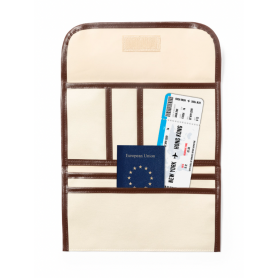 Travel document holder 25 x 13.5 cm. Various compartments. Farrel