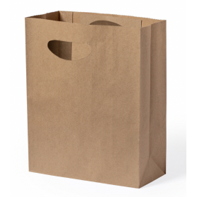 Lightweight bags in recycled paper of 80g/m2. 22 x 11 x 27 cm. Collins