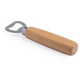 Bottle opener in wood and stainless steel. Nacul