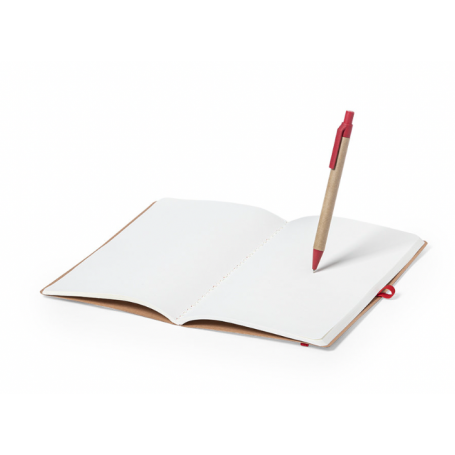 Carnet/Notes en carton naturel 15 x 21 cm. Draps blancs et lisses. Esteka.