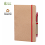 Notebook/Notes in natural cardboard 15 x 21 cm. White and smooth sheets. Esteka.