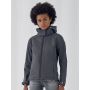 Technical jacket in 3-layer fabric. Removable hood and double front pocket. Woman. B&C.