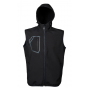 Softshell vest 2 layers 280 g/m2. Waterproof, microfleece and hood. Stelvio. JRC