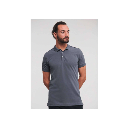 Stretch woven Polo Polo Unisex Body Fit Short Sleeve Russel