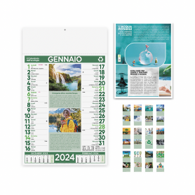 Calendar 2024 "Ecology" 29 x 47 cm wall. Illustrated