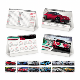 Calendar 2024 "Sports Cars" 19 x 14.5 cm table. Illustrated