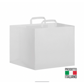 Shopping Bag to Take Away 32 x 22 x 33 cm paper-Kraft, white