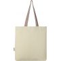 Rainbow Shopper Bag in recycled cotton 180 g/m² - 5L - Natural.