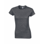 T-shirt Soft StyleT manches courtes col rond jersey 100% coton. Femme. Gildan