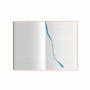 Notes 14 x 21 cm flexible soft touch. Striped pages and elastic in the same color. Flex notes