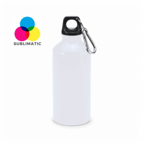 water Bottle Sublimation Aluminium 400ml with screw cap and housing, customizable color