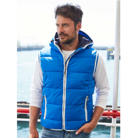 Sleeveless, padded, windproof and water-repellent vest. Men's Maritime Vest
