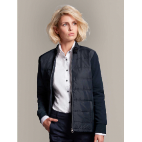 Giacca con imbottitura 100% poliestere. Ladies' Hybrid Sweat Jacket. James & Nicholson