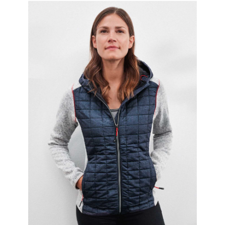 Knitted jacket, easy care. Ladies' Knitted Hybrid Jacket. James & Nicholson