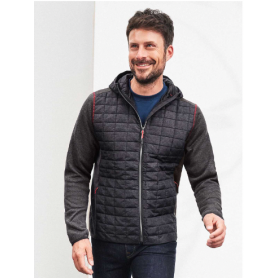 Knitted jacket, easy care. Men's Knitted Hybrid Jacket. James & Nicholson