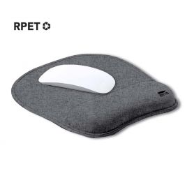 Tapis de souris RPET avec repose-poignets rembourrés. Anti-stress ou douleurs articulaires.