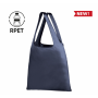 R-PET Shopping Bag 38 x 40 x 9 cm resealable in clutch bag. 210T. Cycle.