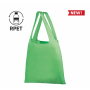 R-PET Shopping Bag 38 x 40 x 9 cm resealable in clutch bag. 210T. Cycle.