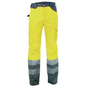 YELLOW RAY high visibility work trousers. Cofra. Unisex.